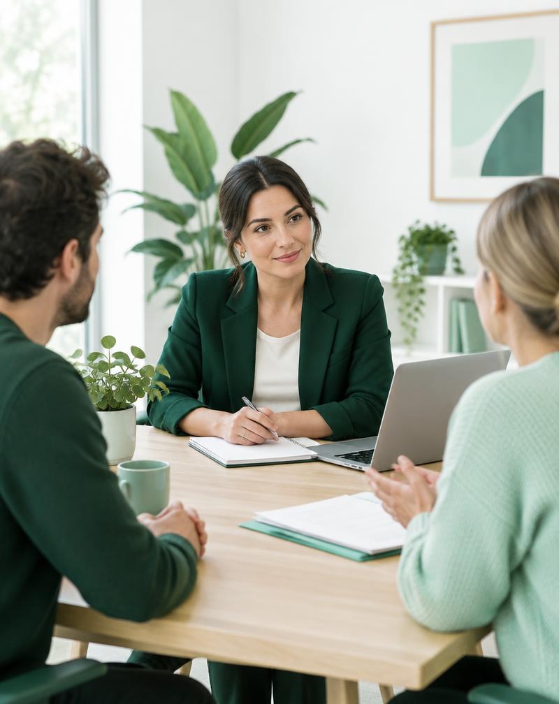 Illustratieve foto van een gesprek tussen een klant en een ondernemer